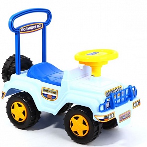 Автомобиль-каталка Полиция с музыкальным рулем (Совтехстром, У440)